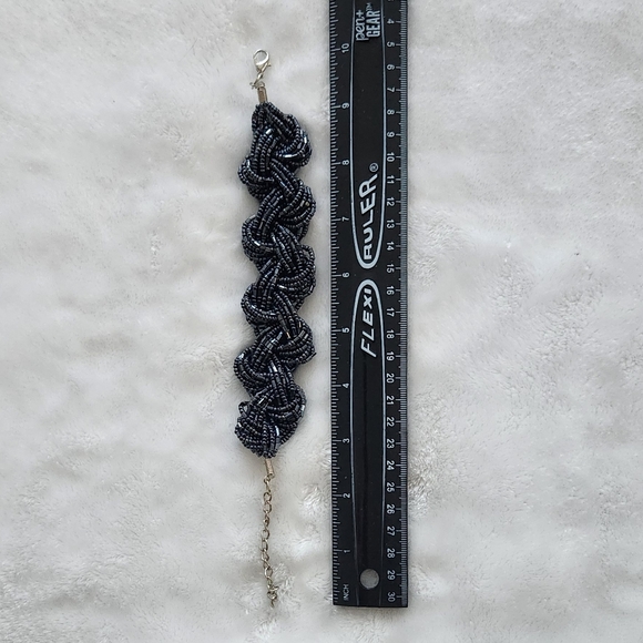 Elegant Black Beaded Bracelet, Preowned, Thick, Glamorous, Must Have - Picture 13 of 16